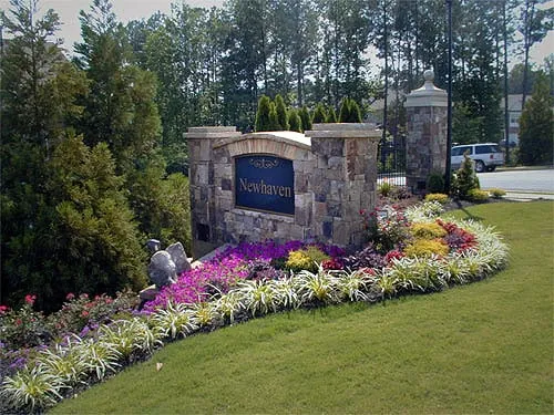 Custom yard cleanup service with custom design in Cumming, GA by S & J Scapes