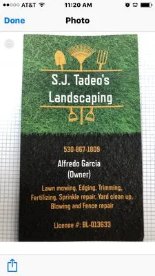 S J Tadeos Landscaping Logo
