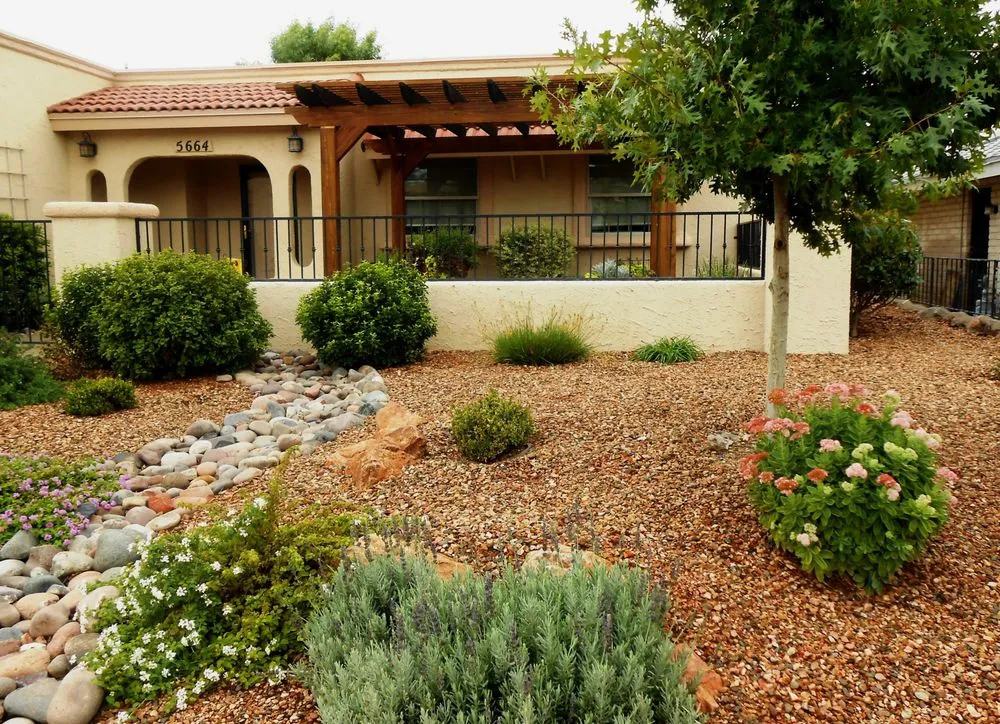 Local landscape installation with custom design in El Paso, TX by Sabina Signature Landscapes