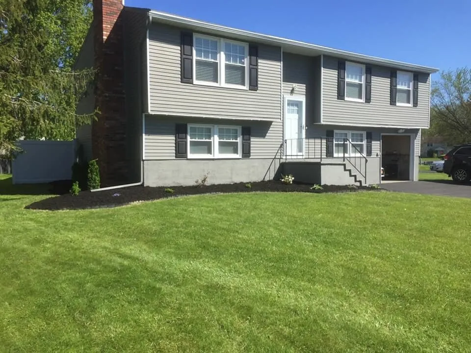 Professional landscape installation in Central Square, NY by Saccocci Property Services