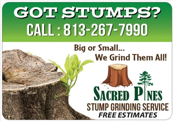 Sacred Pines Stump Grinding and Removal Logo