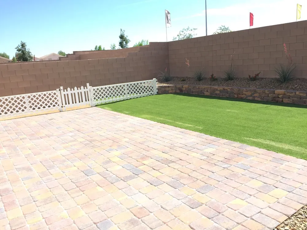 Trusted lawn mowing service with custom design in Las Vegas, NV by Safari Landscaping
