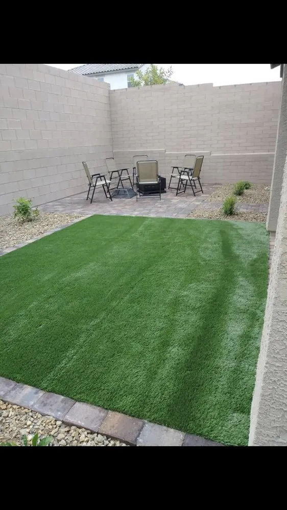 Custom landscape installation with custom design across Las Vegas, NV - Safari Landscaping