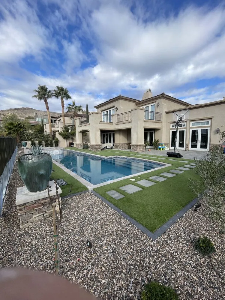 Reliable landscape installation with custom design in Las Vegas, NV by Saguaro Landscapes