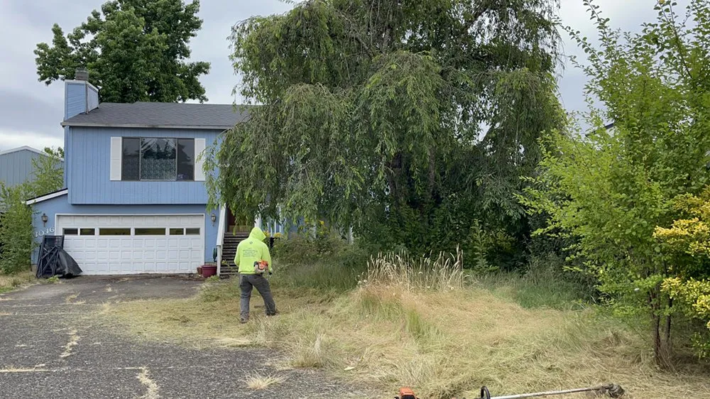 Custom lawn care service for beautiful yards in Woodburn, OR by Saints Maintenance