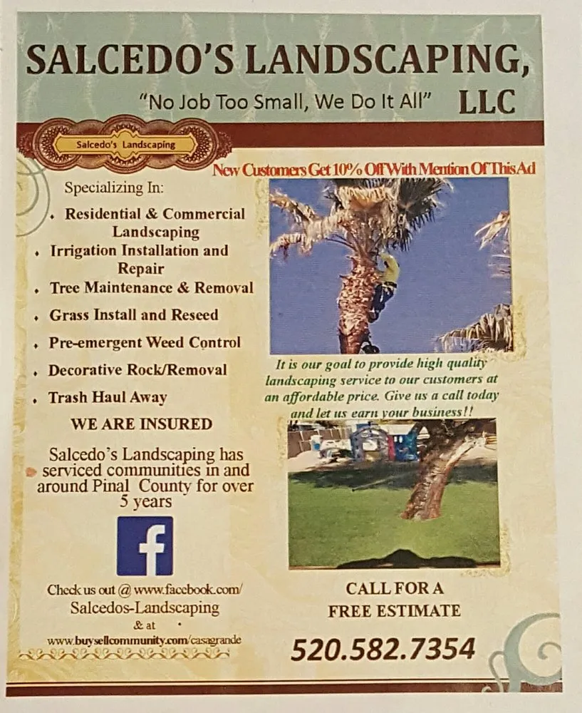 Affordable residential landscaping for residential properties across Casa Grande, AZ - Salcedo's Landscaping