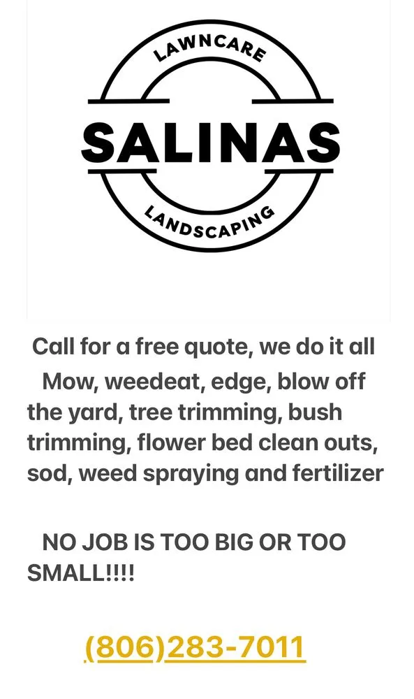 Expert yard maintenance experts serving Lubbock, TX - Salinas Lawncare & Landscaping