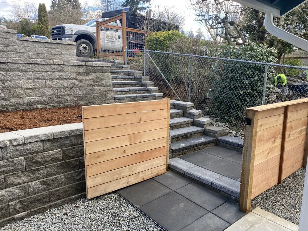 Custom outdoor landscaping in Newcastle, WA by Saltos Landscaping