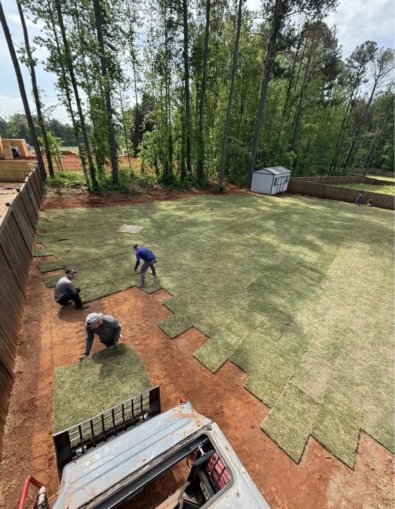 Local yard maintenance with custom design in Milton, GA by Salva Landscaping
