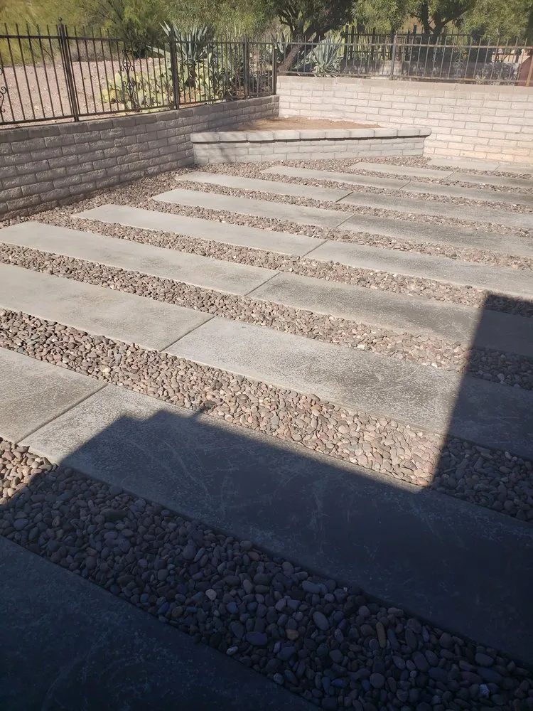 Custom garden landscaping with custom design in Tucson, AZ by Salvador's Landscape