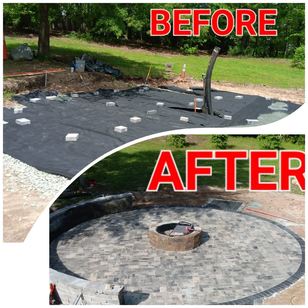 Local outdoor landscaping with custom design in Cary, NC by Sam General Landscaping