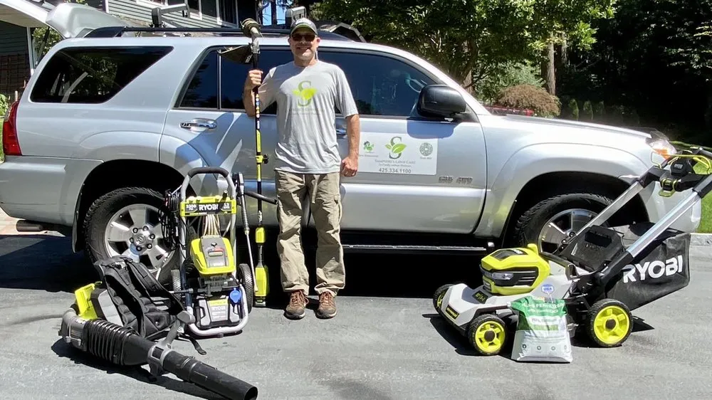 Expert landscape installation in Woodinville, WA by Samphire's Lawn Care