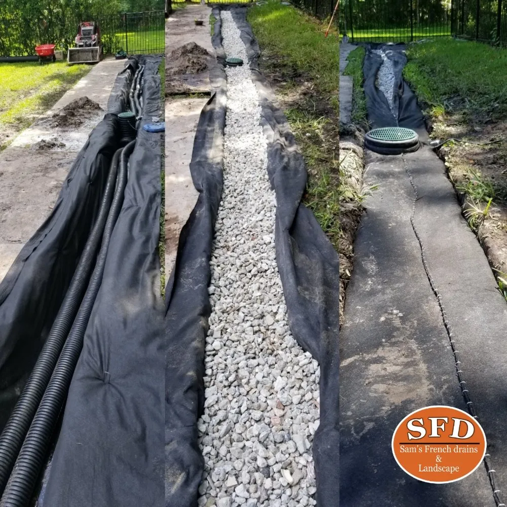 Custom landscape installation in Orlando, FL - Sam's French Drains and Landscape