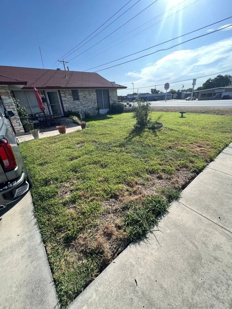 Local outdoor landscaping with custom design in Killeen, TX by Samuel Services