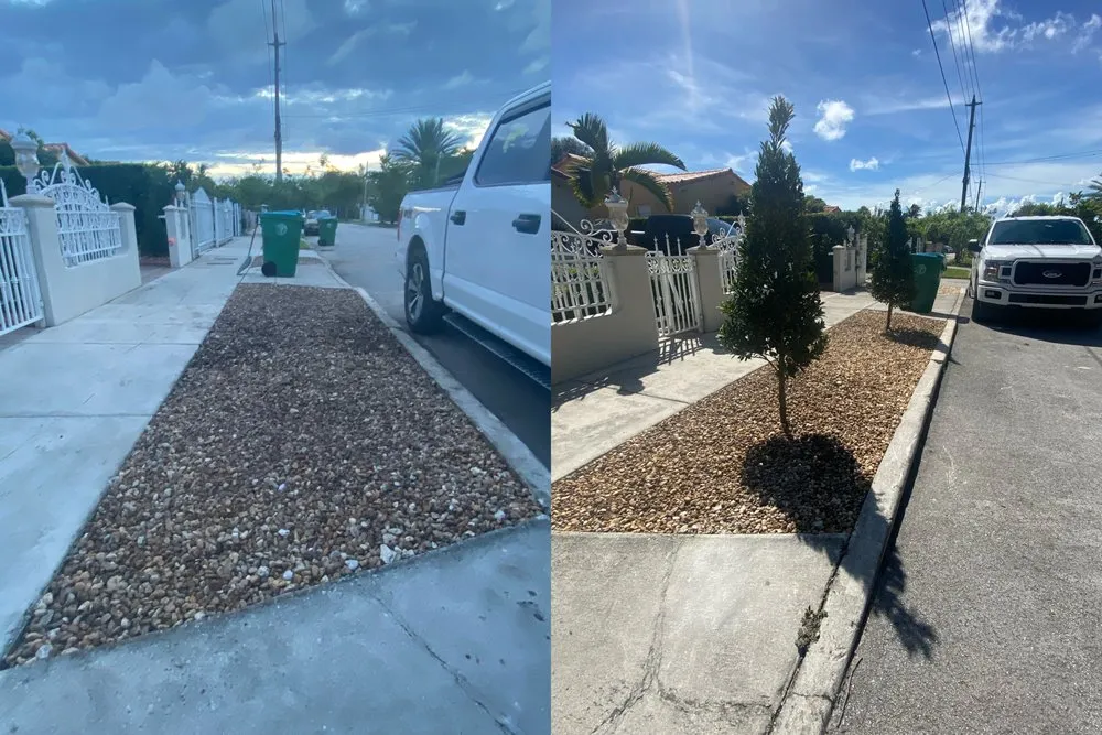 Professional garden landscaping with custom design in Miami Gardens, FL by Samurai Landscaping