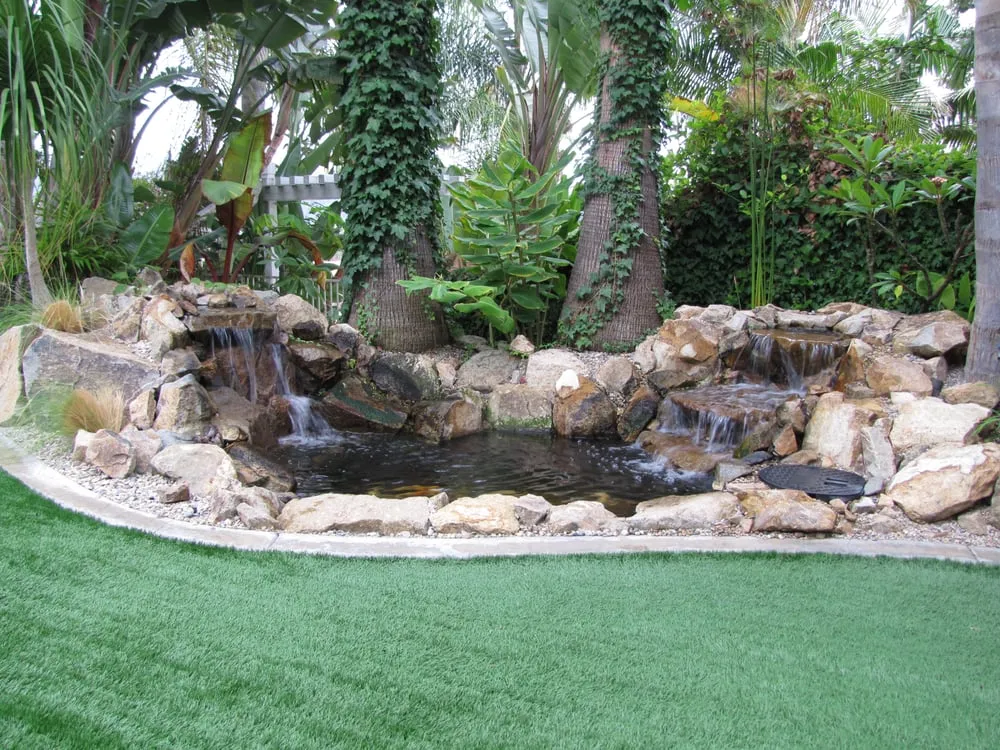 Affordable outdoor landscaping with custom design in Oceanside, CA by San Diego Ponds | Koi Pond Installer