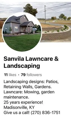 San Lla Lawncare and Landscaping Designs Logo