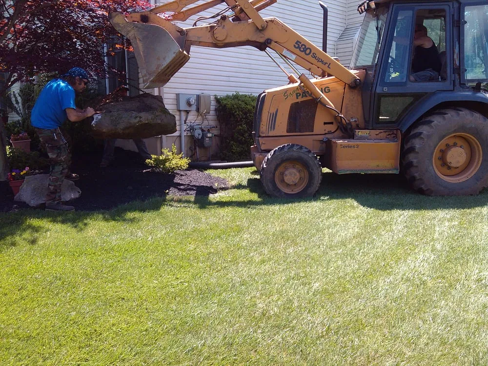 Custom landscape installation in Douglassville, PA by Sanatoga