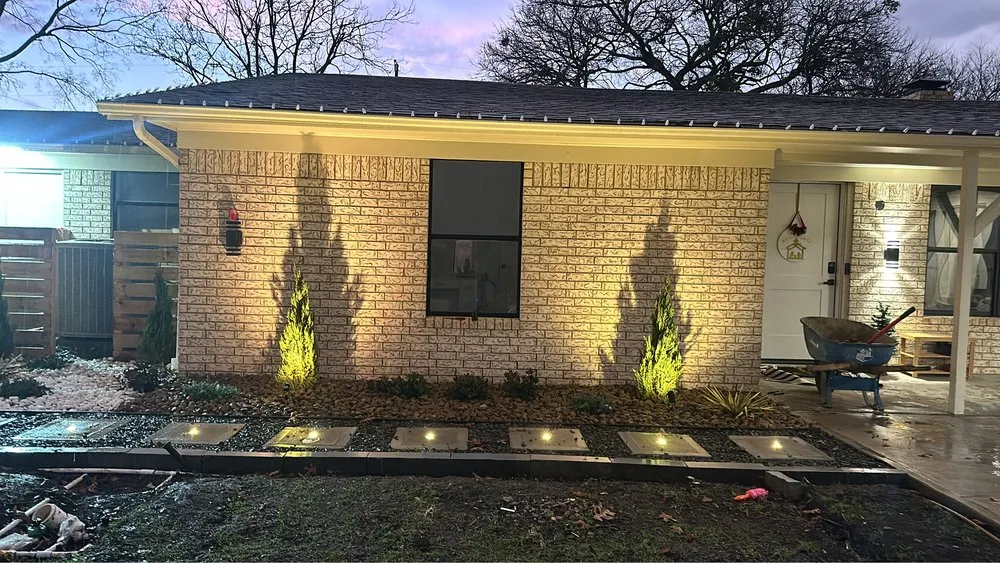 Affordable landscape installation with custom design in Trenton, TX by Sancheez Landscape