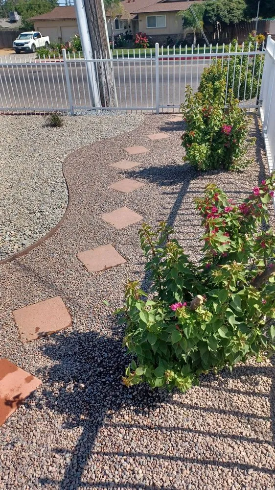 Custom landscape installation in Fresno, CA by Sanchez Land Care