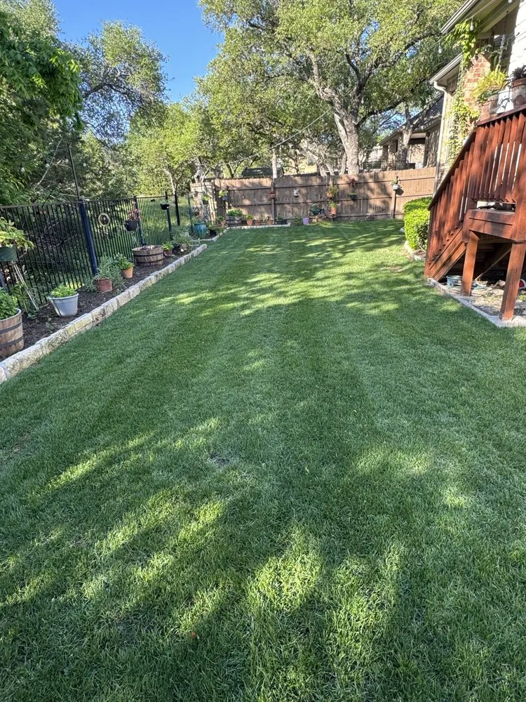 Trusted lawn mowing service with custom design in Austin, TX by Sanchez Landscape