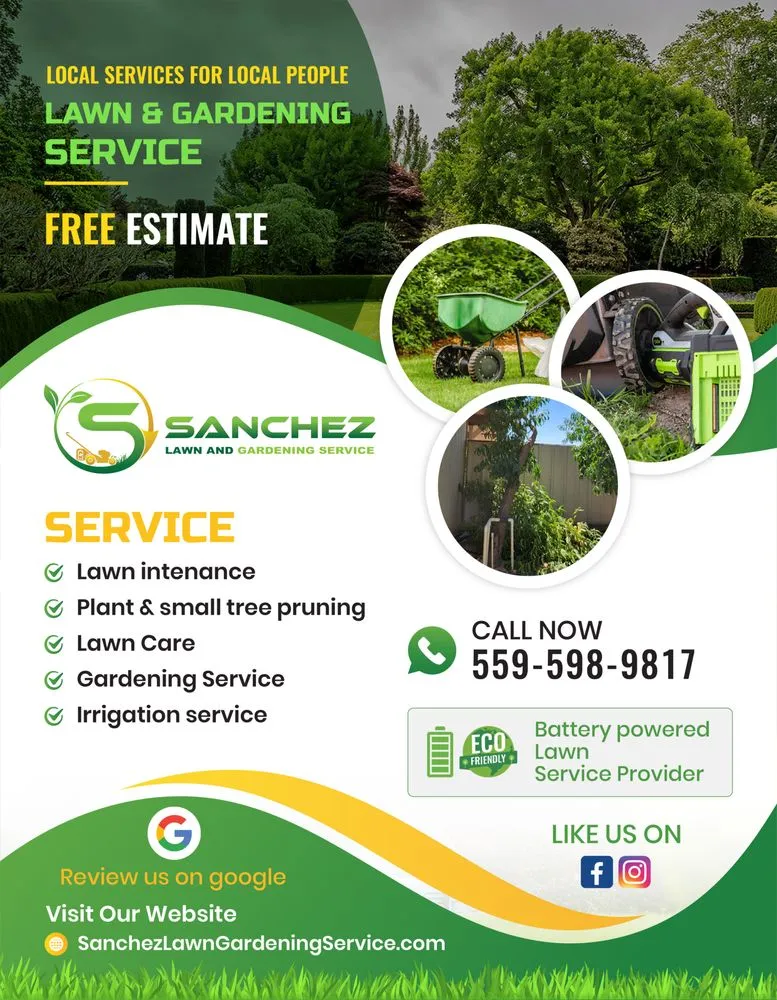Expert lawn mowing service in Madera, CA by Sanchez Lawn and Gardening Service