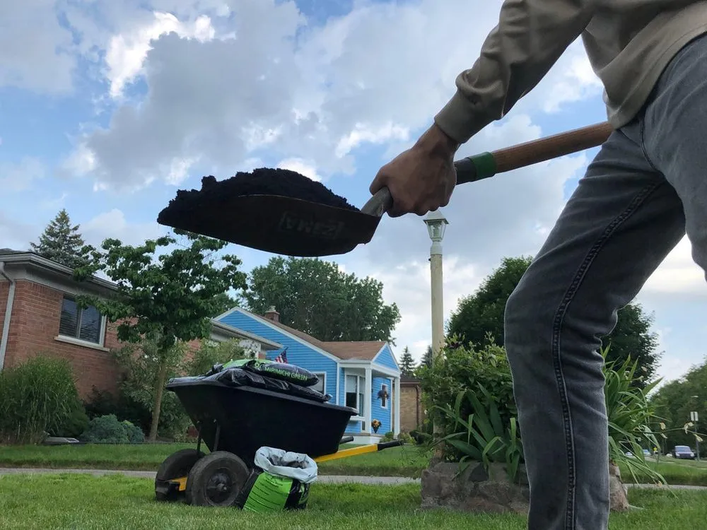 Local landscape installation in Roseville, MI by Sand River Landscaping