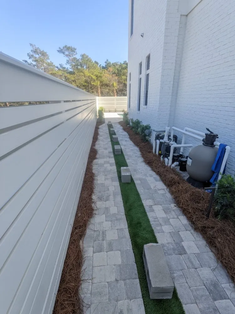 Custom garden landscaping for residential properties across Freeport, FL - Sandcastle Pavers