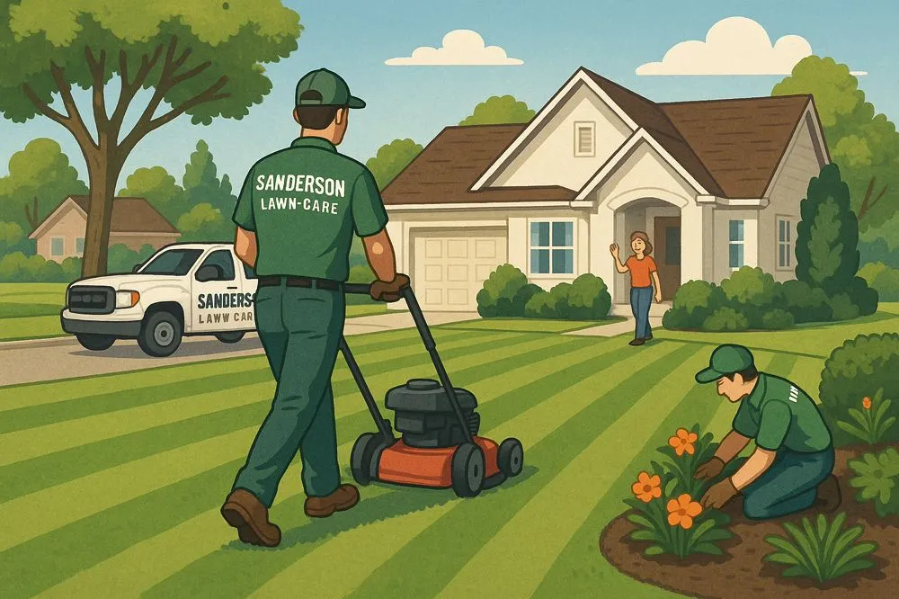 Top-rated lawn mowing service in Bourbonnais, IL by Sanderson Lawn-Care