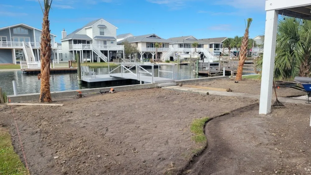 Professional residential landscaping in Shallotte, NC by Sandman Tree Service & Construction