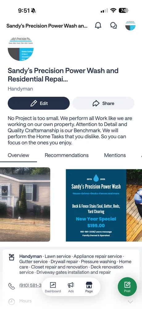 Custom landscape design for homes across Jacksonville, NC - Sandy’s Precision Power Wash