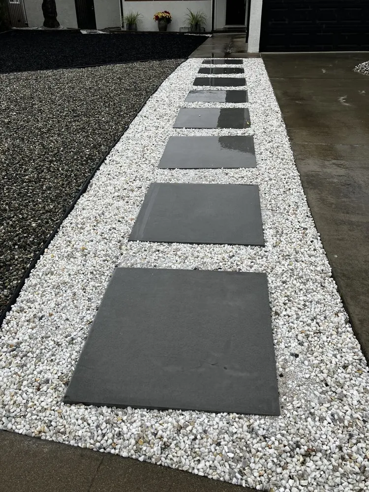 Custom lawn mowing service with custom design across Long Beach, CA - Santana's Landscaping