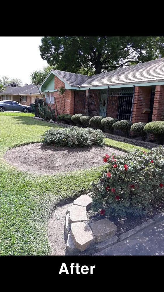 Trusted outdoor landscaping for residential properties in Houston, TX by Santiago and Son's Lawn Care