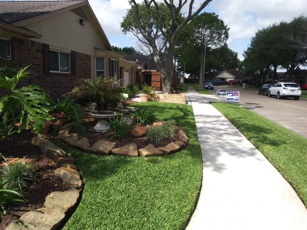 Reliable landscape installation for beautiful yards in Houston, TX by Santiago and Son's Lawn Care