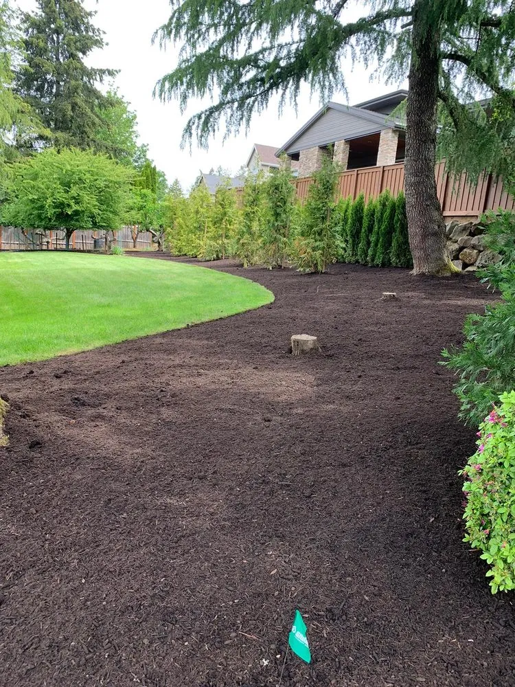 Custom lawn mowing service with custom design in Forest Grove, OR by Santiago Lawn Maintenance