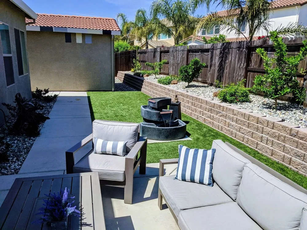 Professional landscape installation with custom design across Roseville, CA - Santo Tomas Landscape