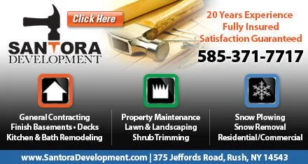 Expert residential landscaping near you across Rush, NY - Santora Development