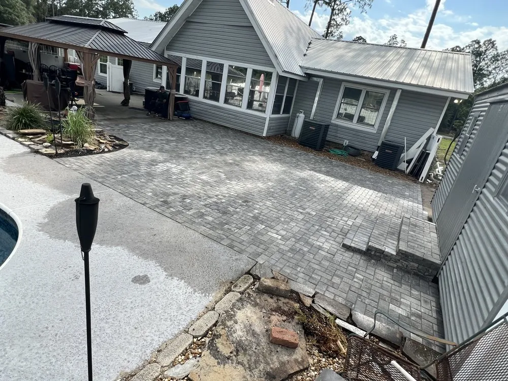 Professional lawn care service with custom design in Waycross, GA by Santos Landscape