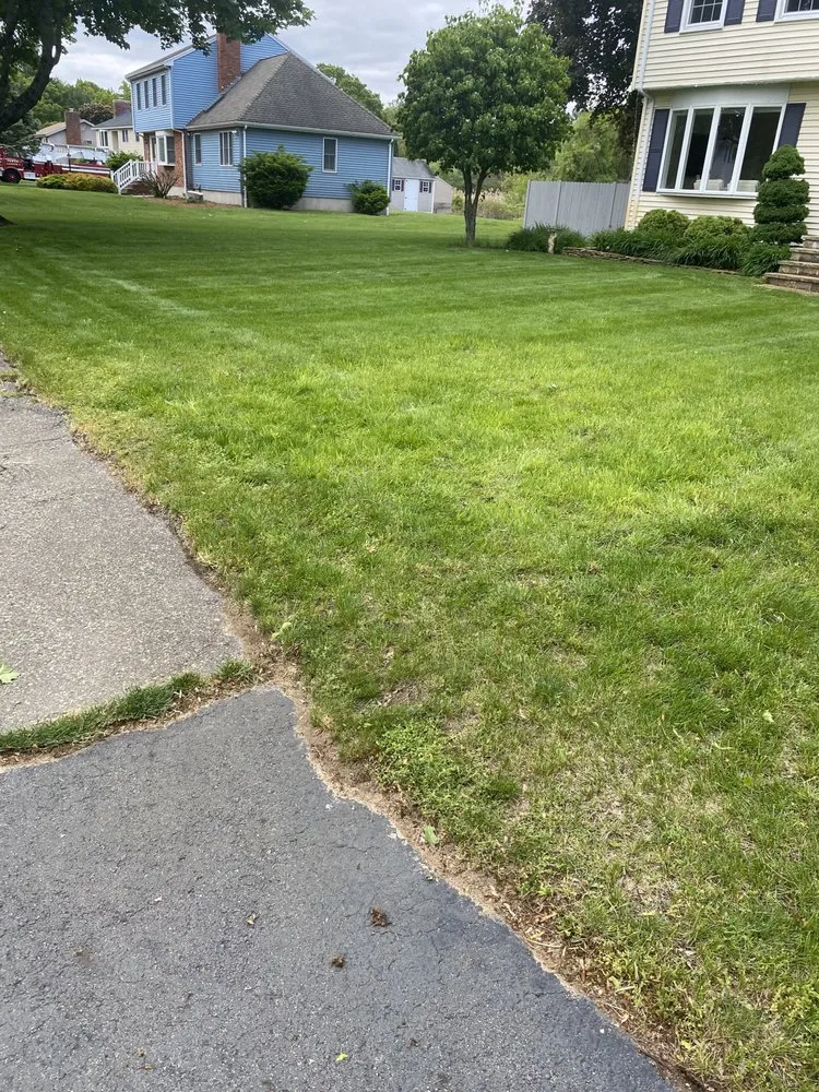 Custom lawn mowing service in Boston, MA by Santos Landscaping