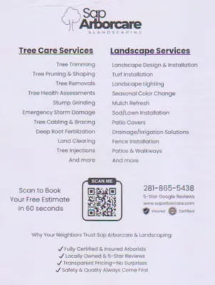 Sap Arborcare & Landscaping Logo