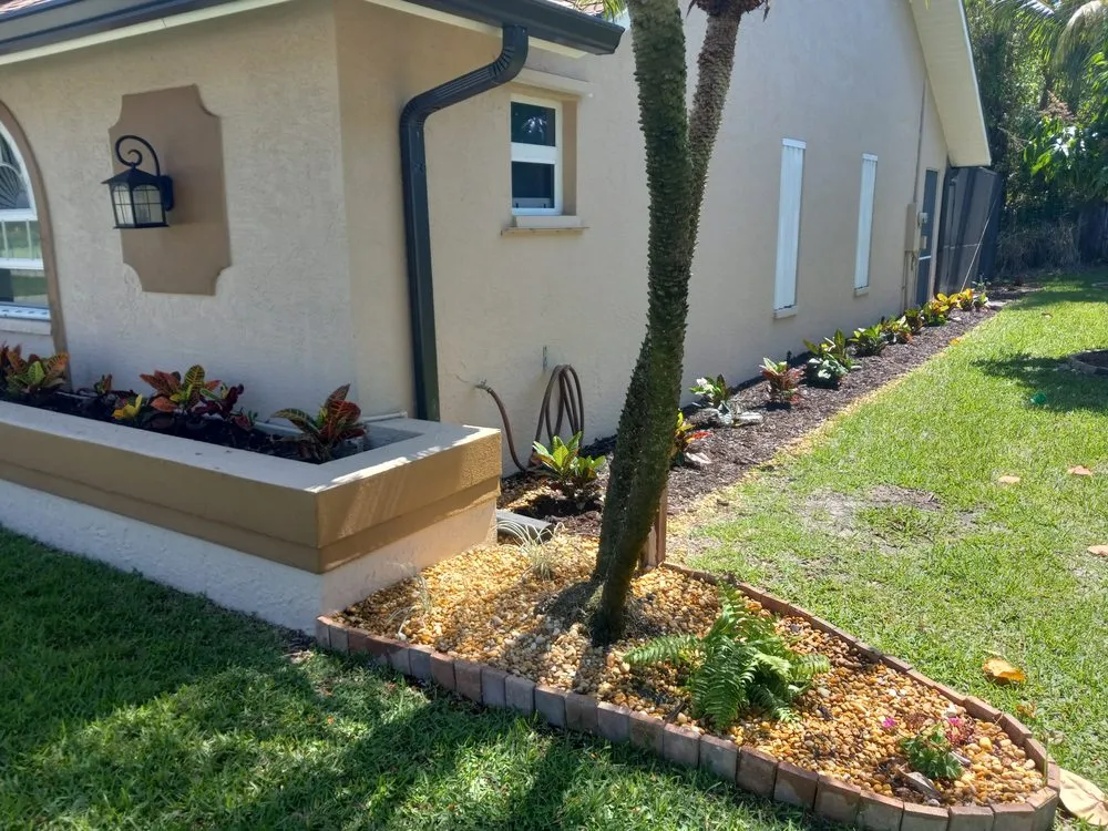 Custom landscape installation with custom design across Cape Coral, FL - Savage Tree and Landscaping