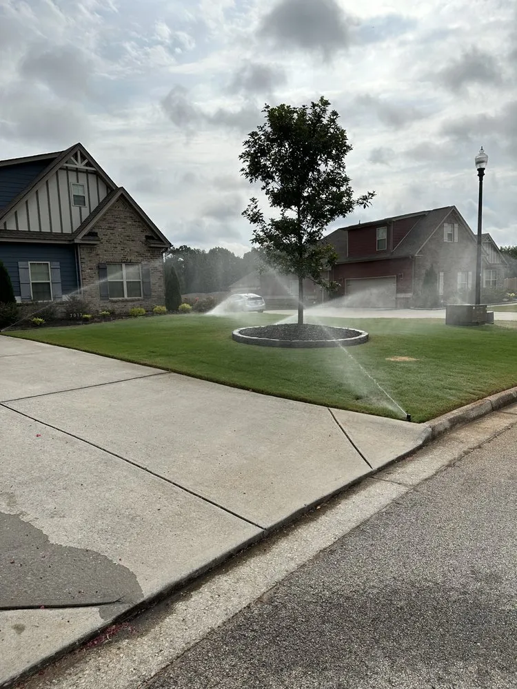 Custom garden landscaping with custom design in Atlanta, GA by Saved By A Bell Irrigation