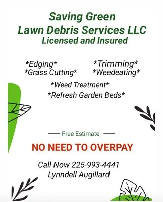 Saving Green Lawn Debris Services Logo