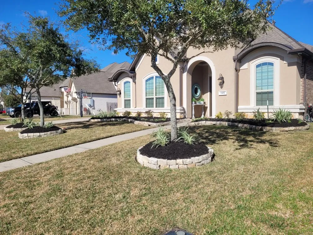 Top-rated landscape installation for beautiful yards in Houston, TX by SB Lawnservice and Landscaping