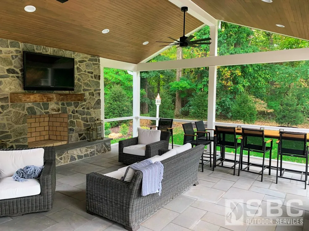 Affordable landscape installation with custom design in Linthicum Heights, MD by SBC Outdoor Services