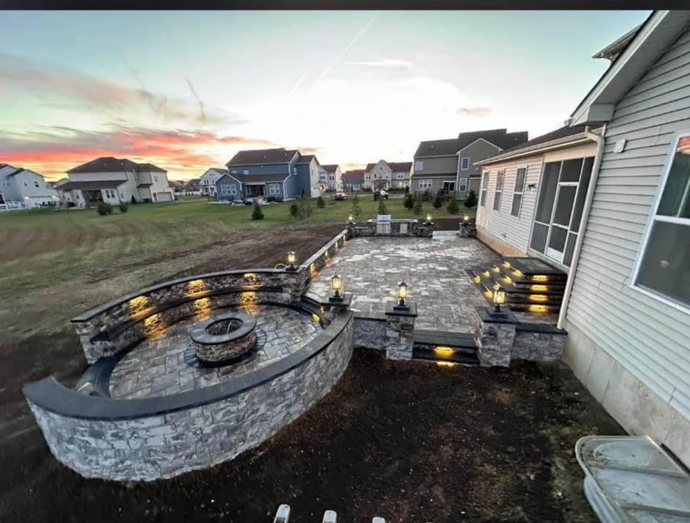 Custom outdoor landscaping in Pine Beach, NJ by S&C concrete
