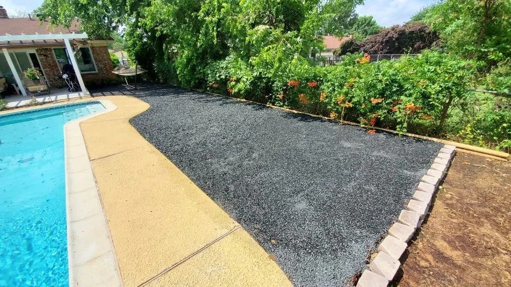 Local landscape installation for outdoor upgrades in River Oaks, TX by Scallion Landscaping