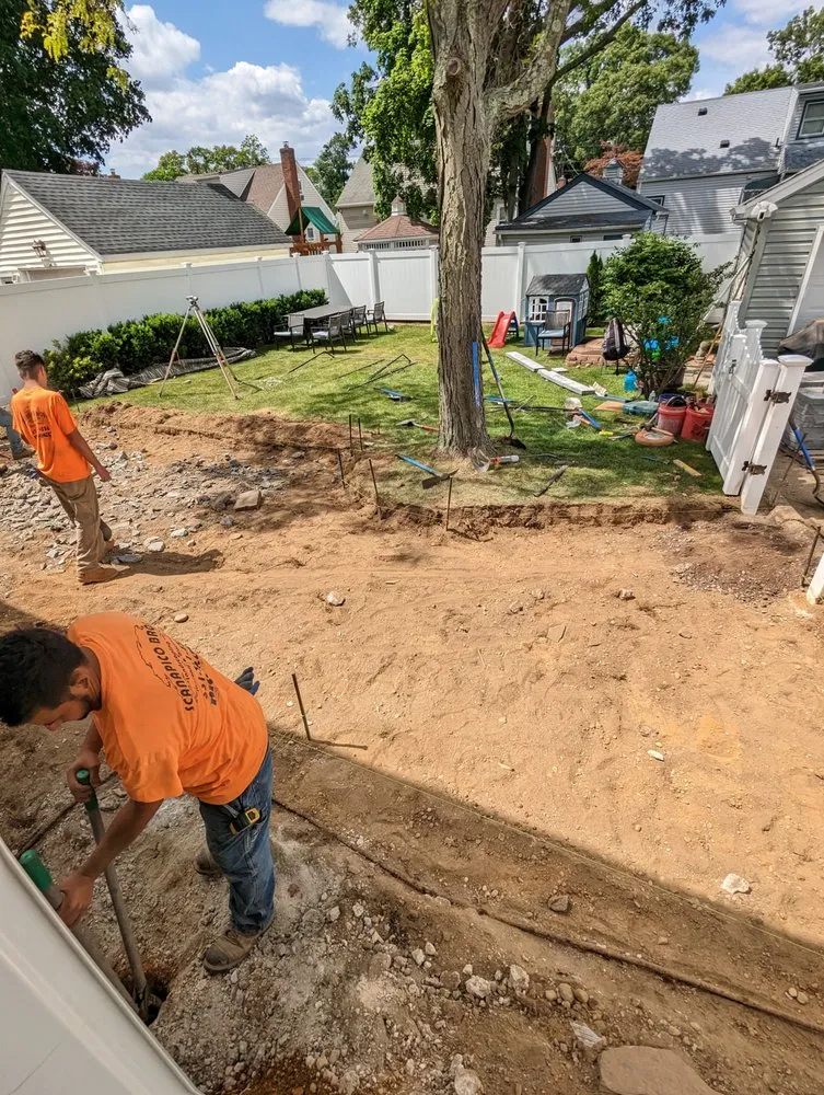 Custom outdoor landscaping in West Babylon, NY by Scanapico Bros Landscaping