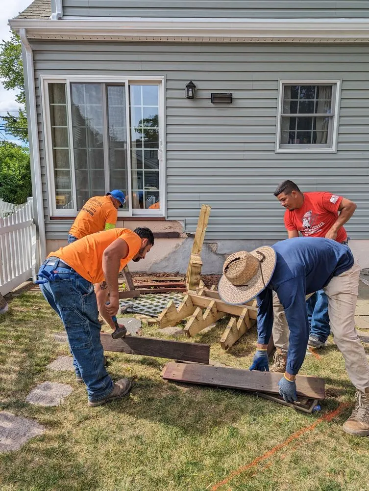 Professional yard cleanup service with custom design across West Babylon, NY - Scanapico Bros Landscaping