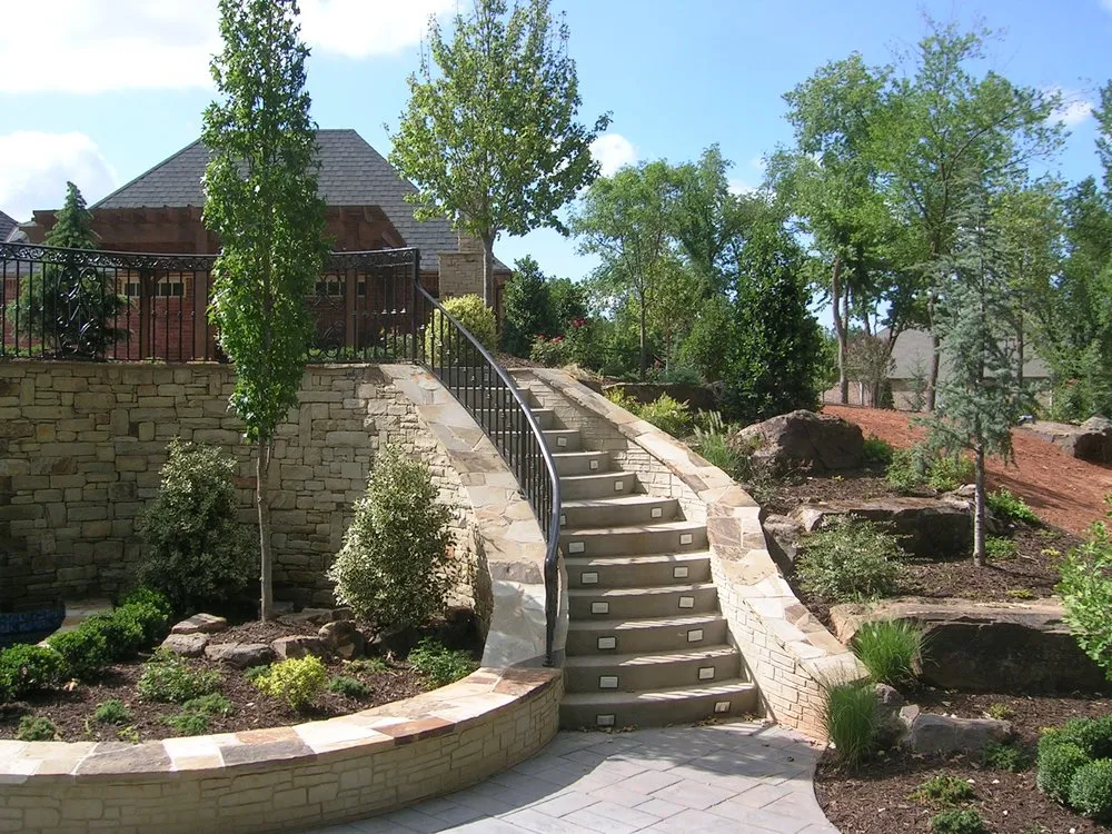 Custom residential landscaping with custom design across Mustang, OK - Scapes